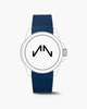 Caucciù blu con motivo milanese 22mm