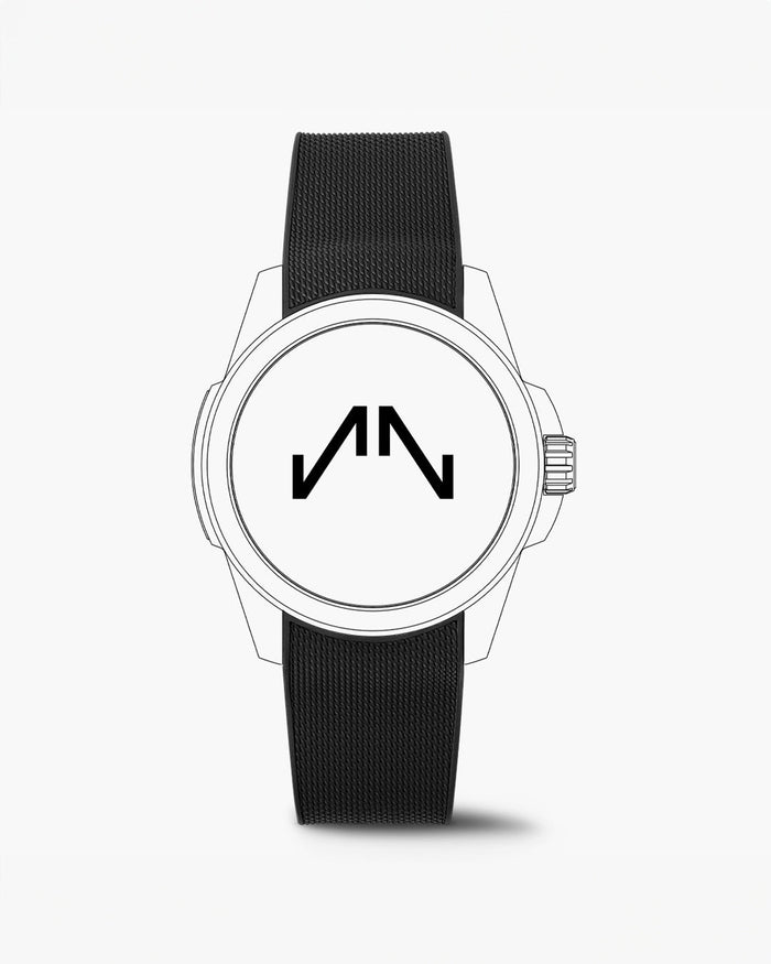 Caucciù nero con motivo milanese 20mm