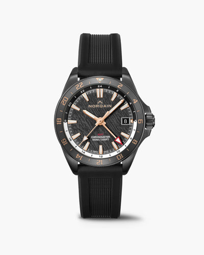 NEVEREST GMT Glacier 41mm DLC Grey & Gold Black Rubber